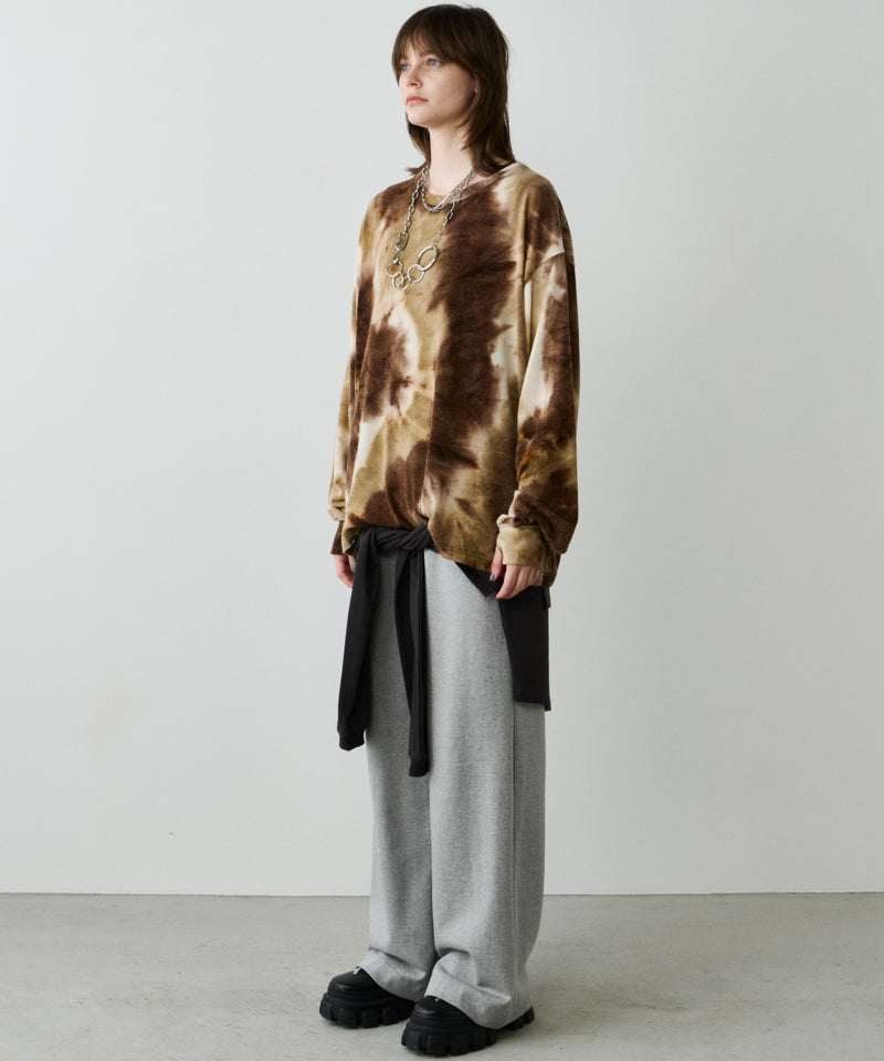 【予約】AFF AIVER　ムラ染めニットL/S TEE