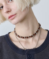 【ONLINE STORE先行予約】AFF AIVER　編み込みチェーンチョーカーネックレス　MADE IN JAPAN
