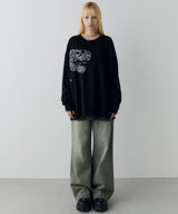 AIVER　レックス刺繍L/S TEE