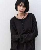 【予約】AIVER　ヘビーワッフルヘンリーネックL/S TEE