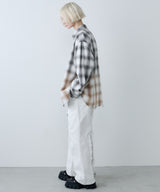 【一部予約】AIVER　グラデーションブリーチオンブレチェックシャツ