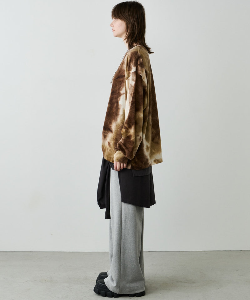 【予約】AFF AIVER　ムラ染めニットL/S TEE