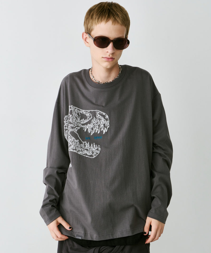 AIVER　レックス刺繍L/S TEE
