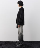 AFF AIVER　16/-ウォッシュ天竺レイヤードポロ