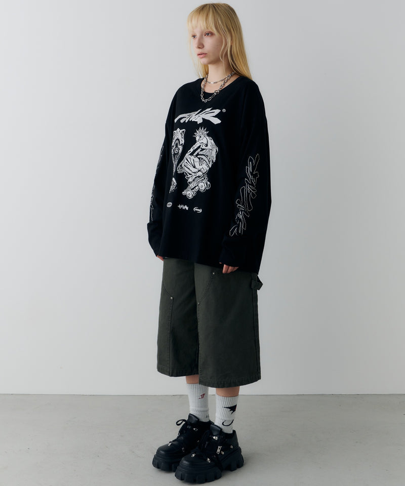 Johann×AIVER　刺繡L/S TEE