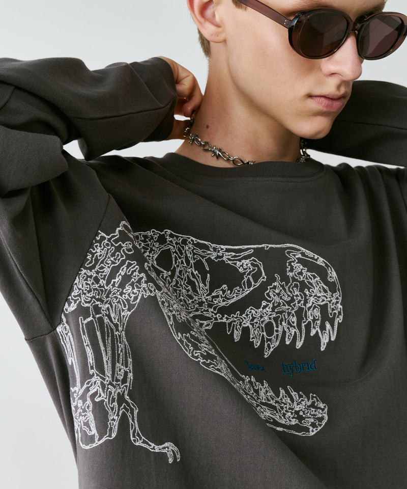 AIVER　レックス刺繍L/S TEE