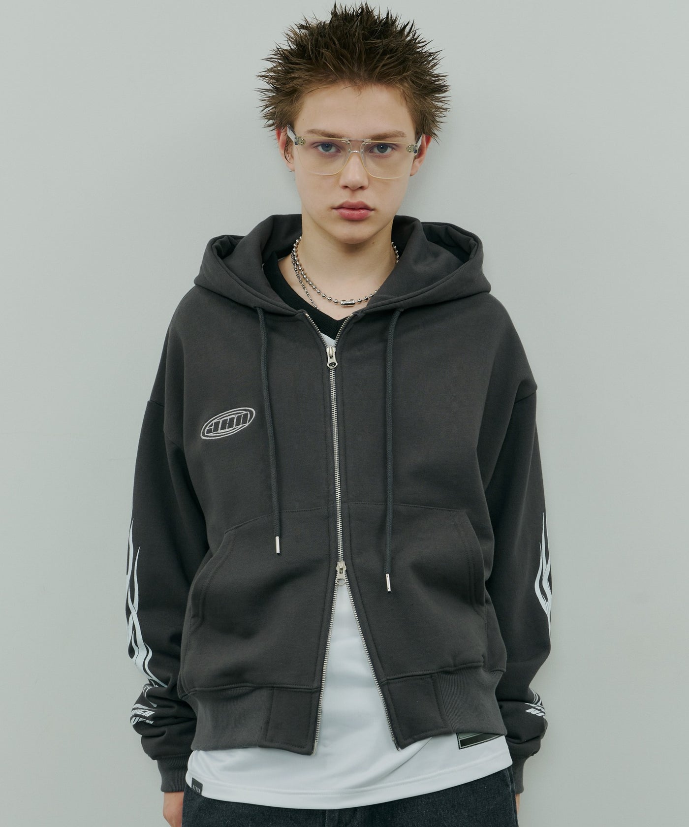 Johann×AIVER BOYダブルジップパーカー