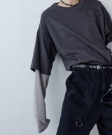 【ONLINE STORE先行予約】AFF AIVER　ワッフルレイヤードL/S TEE