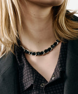 【ONLINE STORE先行予約】AFF AIVER　編み込みチェーンチョーカーネックレス　MADE IN JAPAN