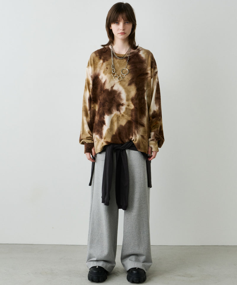 【予約】AFF AIVER　ムラ染めニットL/S TEE