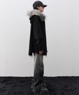 【予約】AIVER　フードファーレイヤードシャツ