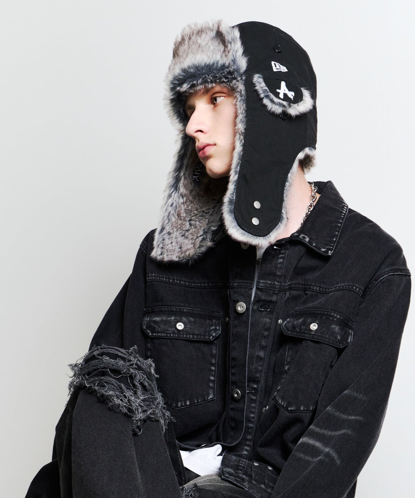 NEW ERA×AIVER WASHED A TRAPPER