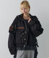 model：H172 B80 W58 H87 着用サイズ：LARGE　(ダークブラウン)
