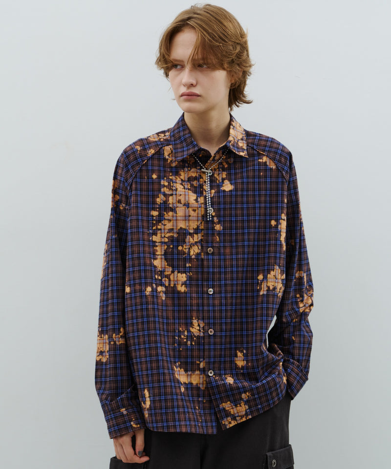 AFF AIVER　ブリーチラグランチェックシャツ