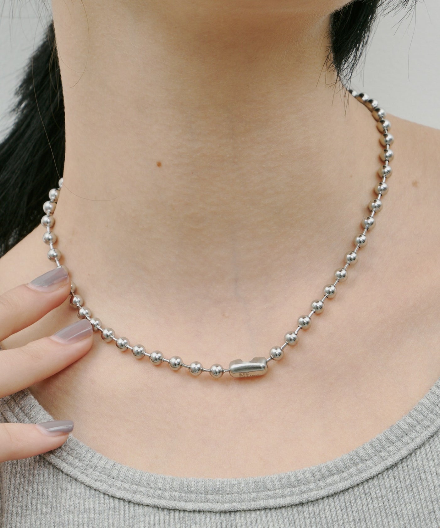 AFF AIVER サージカルボールチェーンネックレス