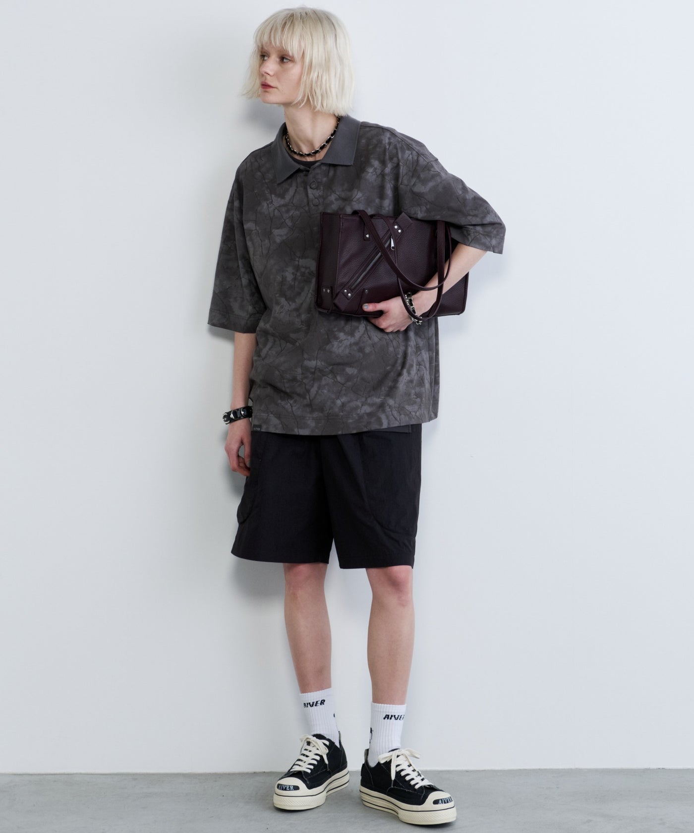 AIVER イリディセントガーデニングショートパンツ
