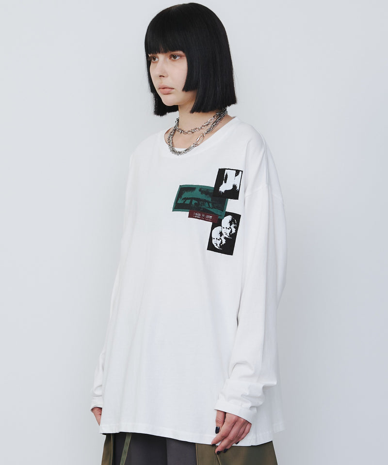 AIVER　カットオフパッチロンTEE