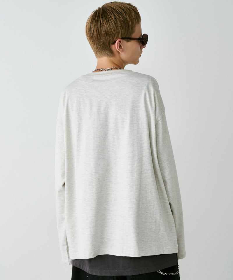 【予約】AIVER　30/2ウォッシュ天竺フットボールL/S TEE