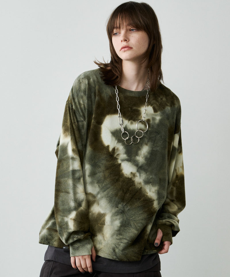 【予約】AFF AIVER　ムラ染めニットL/S TEE