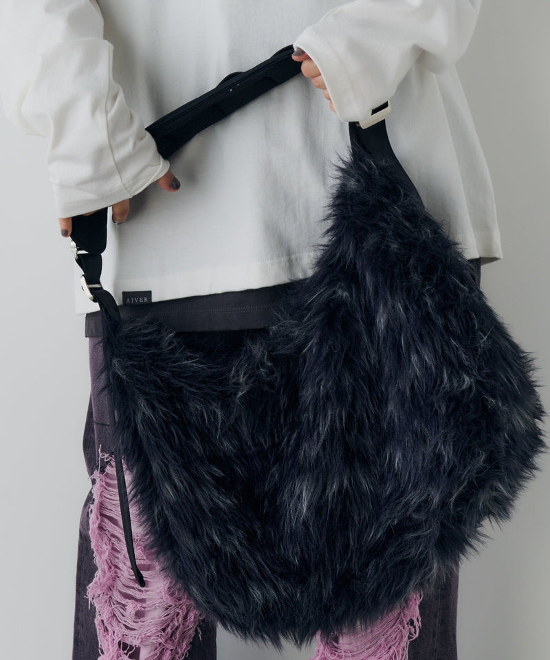 【予約】AIVER Atelier Made　ミックスファーショルダーバッグ