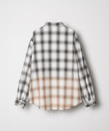 【ONLINE STORE先行予約】AIVER　グラデーションブリーチオンブレチェックシャツ