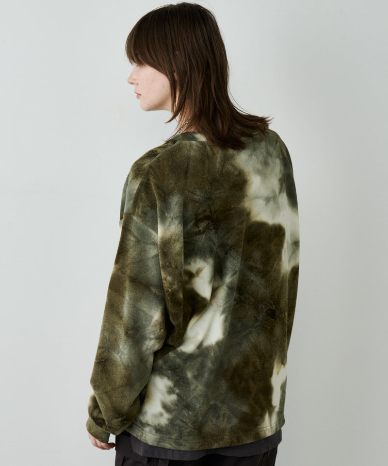 【予約】AFF AIVER　ムラ染めニットL/S TEE