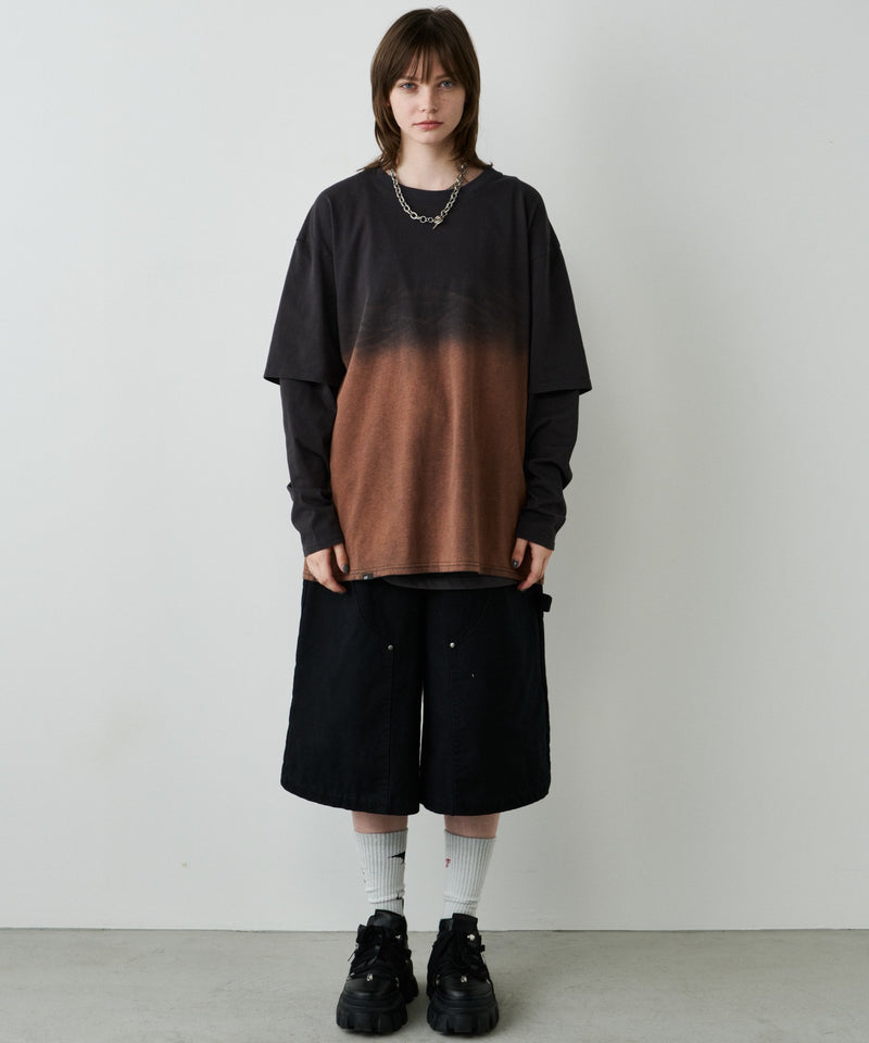 【予約】AFF AIVER　グラデーションブリーチレイヤードロンTEE