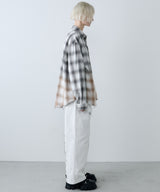 【一部予約】AIVER　グラデーションブリーチオンブレチェックシャツ