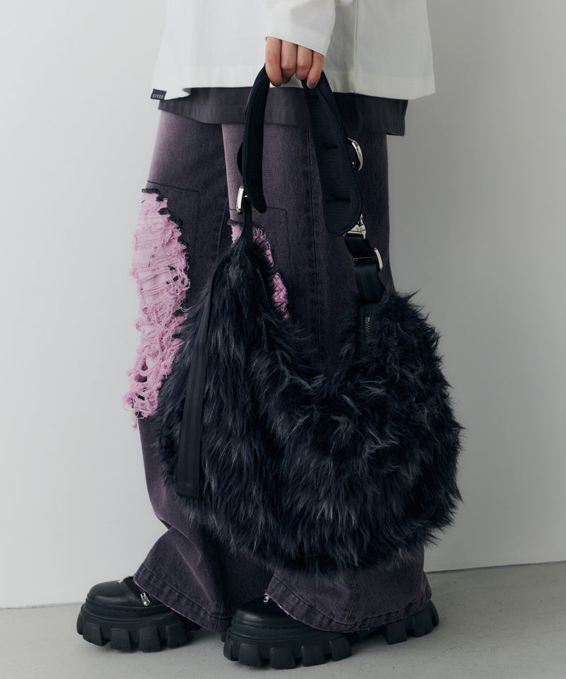 【予約】AIVER Atelier Made　ミックスファーショルダーバッグ