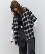 【予約】AIVER　ワッフルレイヤードオンブレチェックシャツ