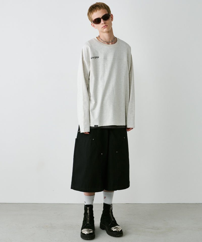 【予約】AIVER　30/2ウォッシュ天竺フットボールL/S TEE