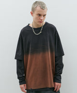 AFF AIVER　グラデーションブリーチレイヤードロンTEE