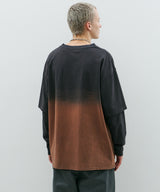 AFF AIVER　グラデーションブリーチレイヤードロンTEE