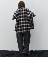 【予約】AIVER　ワッフルレイヤードオンブレチェックシャツ