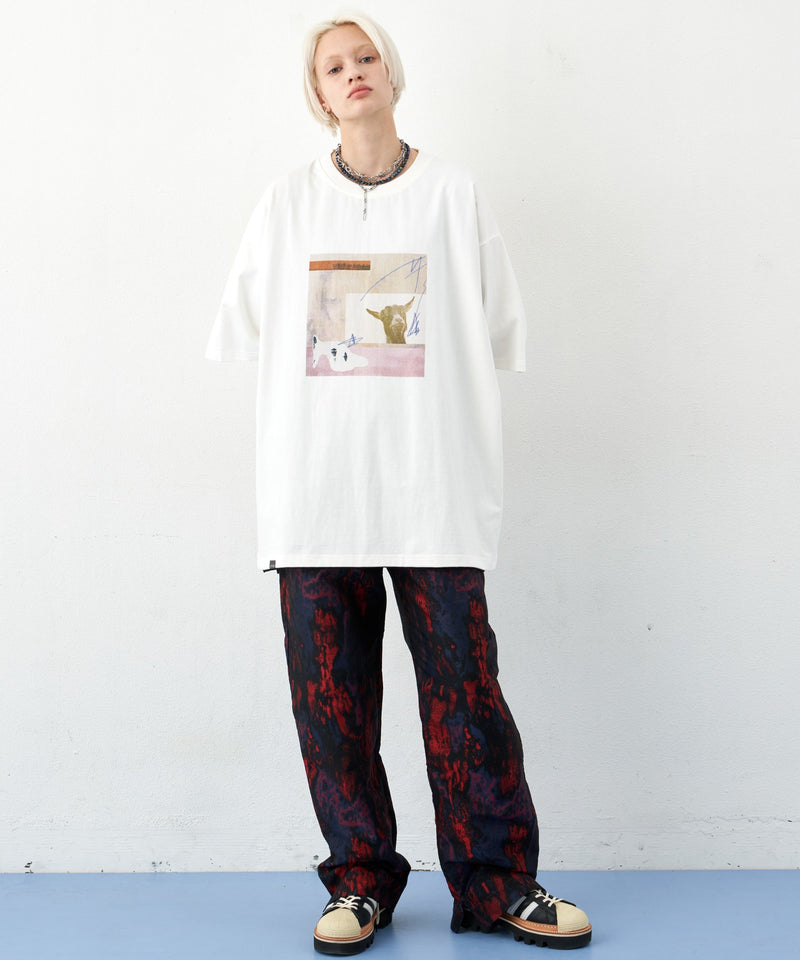 AIVER　アブストラクトジャガードワイドパンツ