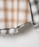 【ONLINE STORE先行予約】AIVER　グラデーションブリーチオンブレチェックシャツ