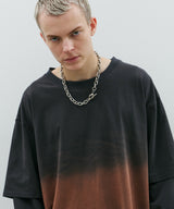 AFF AIVER　グラデーションブリーチレイヤードロンTEE