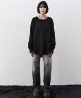 【予約】AIVER　ヘビーワッフルヘンリーネックL/S TEE