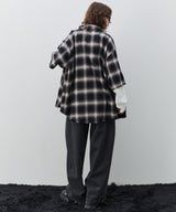【予約】AIVER　ワッフルレイヤードオンブレチェックシャツ