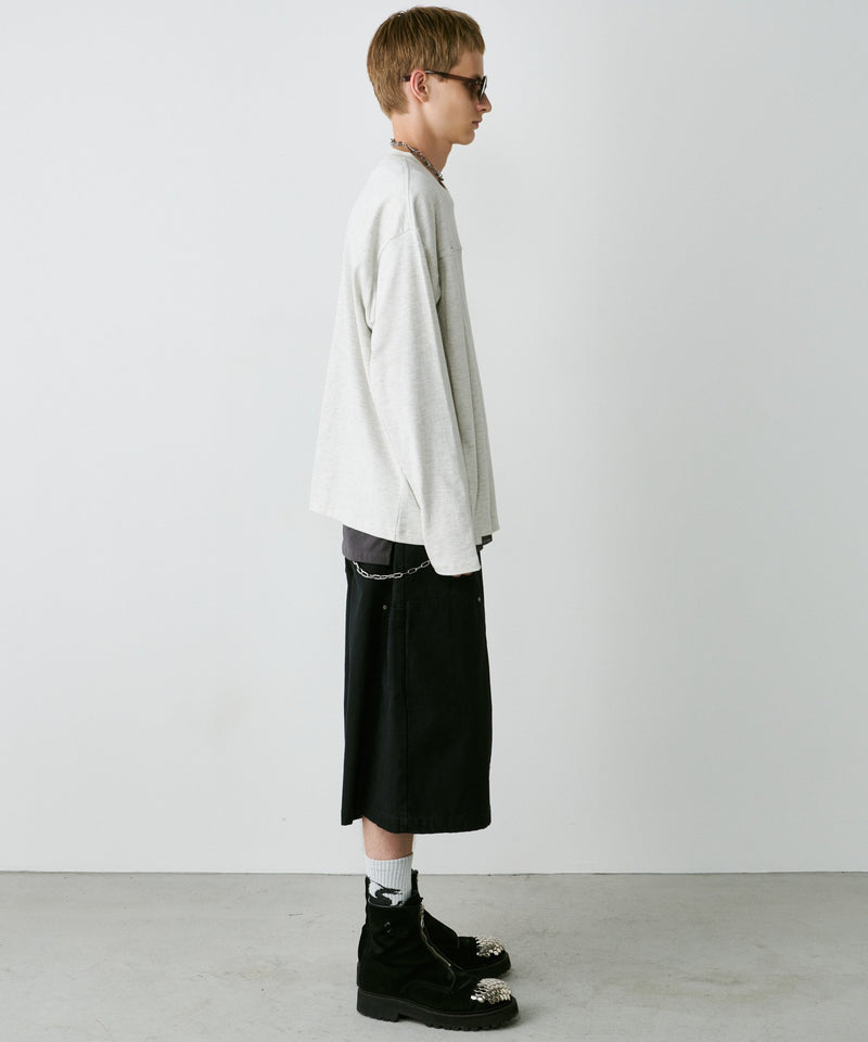 【予約】AIVER　30/2ウォッシュ天竺フットボールL/S TEE