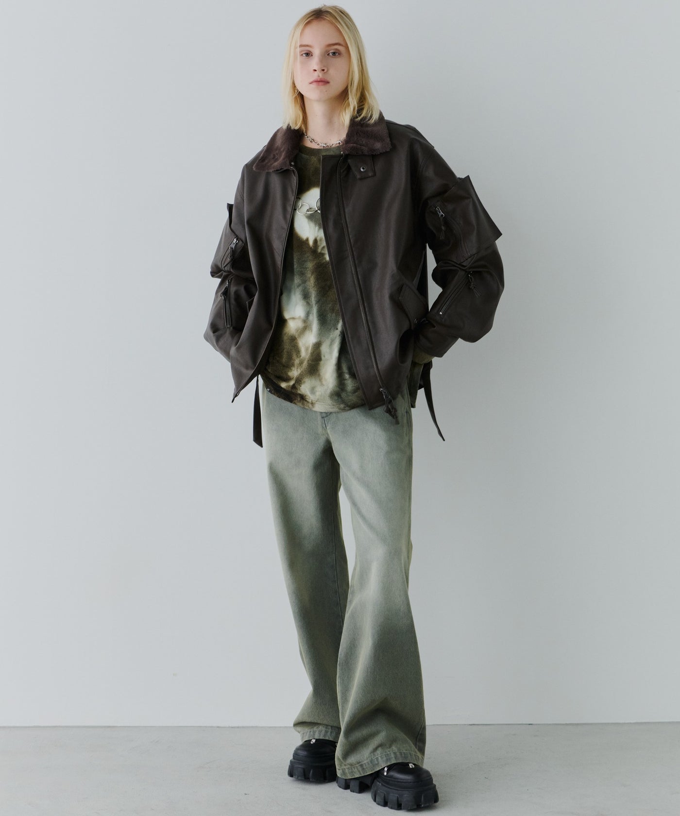 AIVER 2WAYカラーフライトジャケット