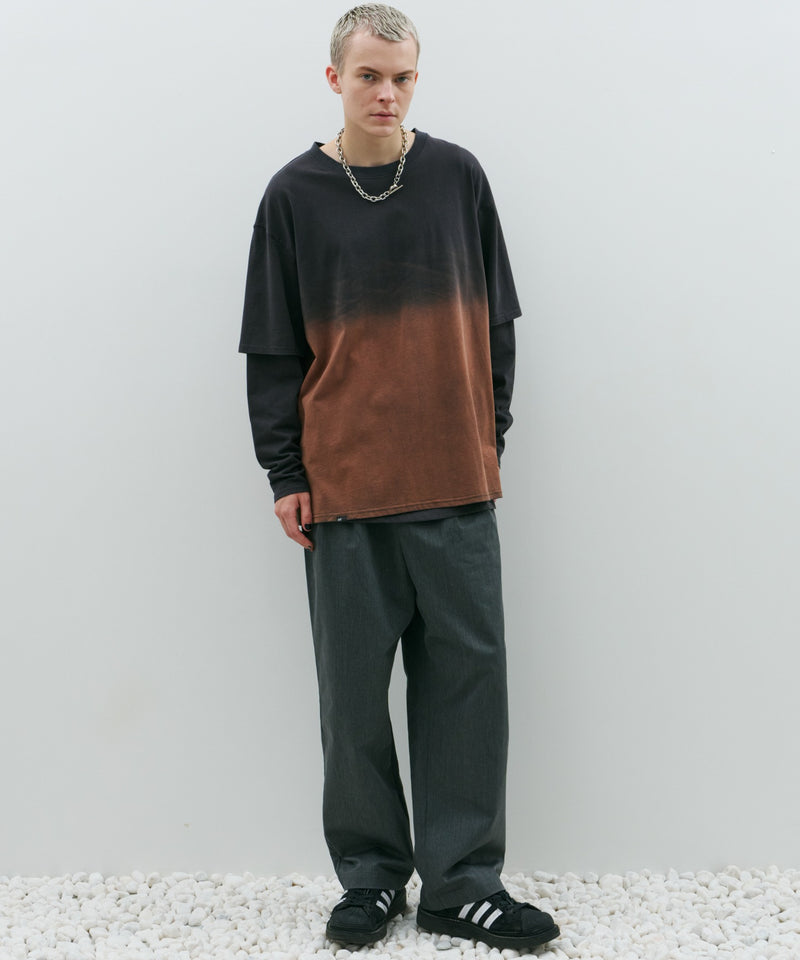 AFF AIVER　グラデーションブリーチレイヤードロンTEE