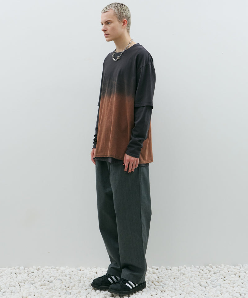 AFF AIVER　グラデーションブリーチレイヤードロンTEE