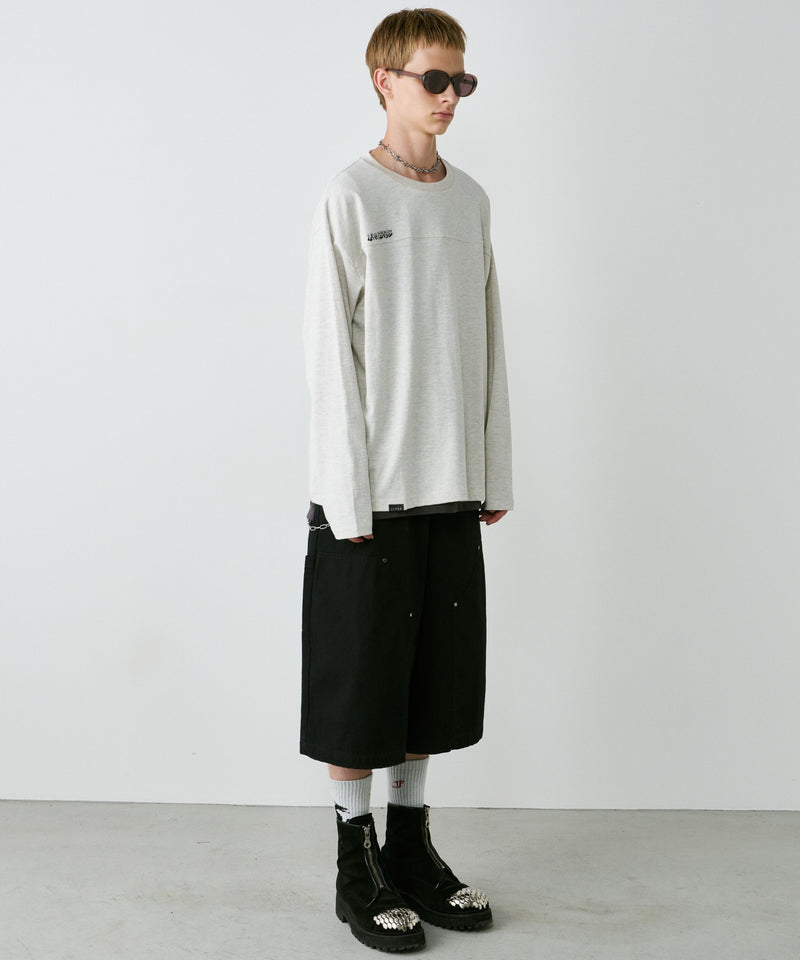 【予約】AIVER　30/2ウォッシュ天竺フットボールL/S TEE