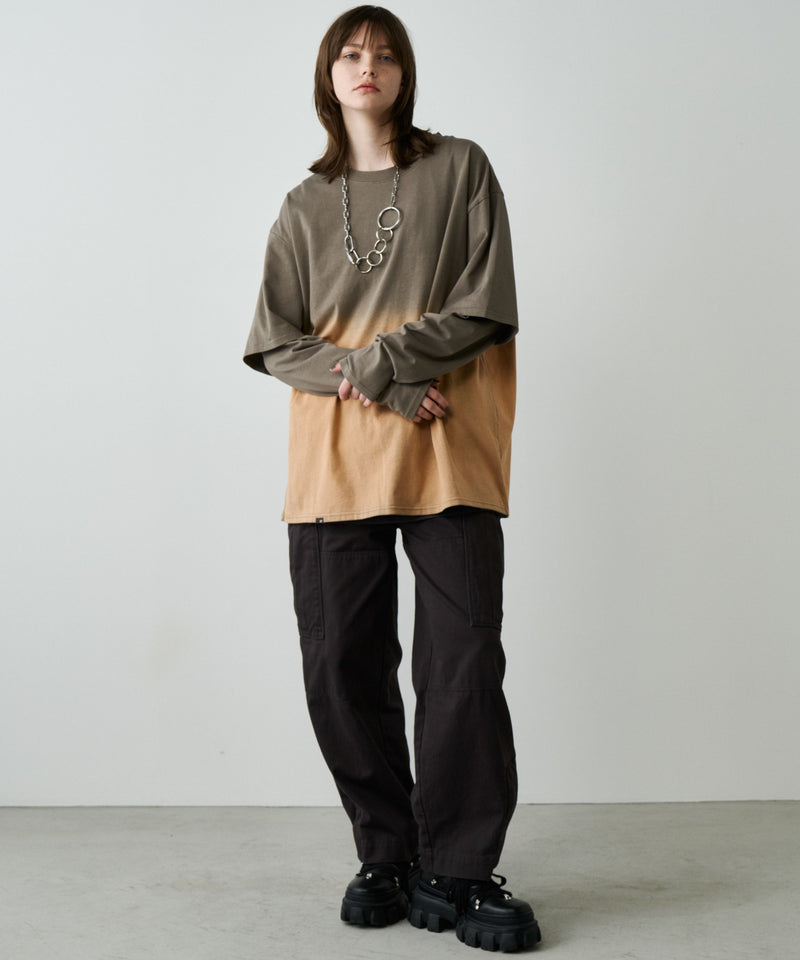 【予約】AFF AIVER　グラデーションブリーチレイヤードロンTEE