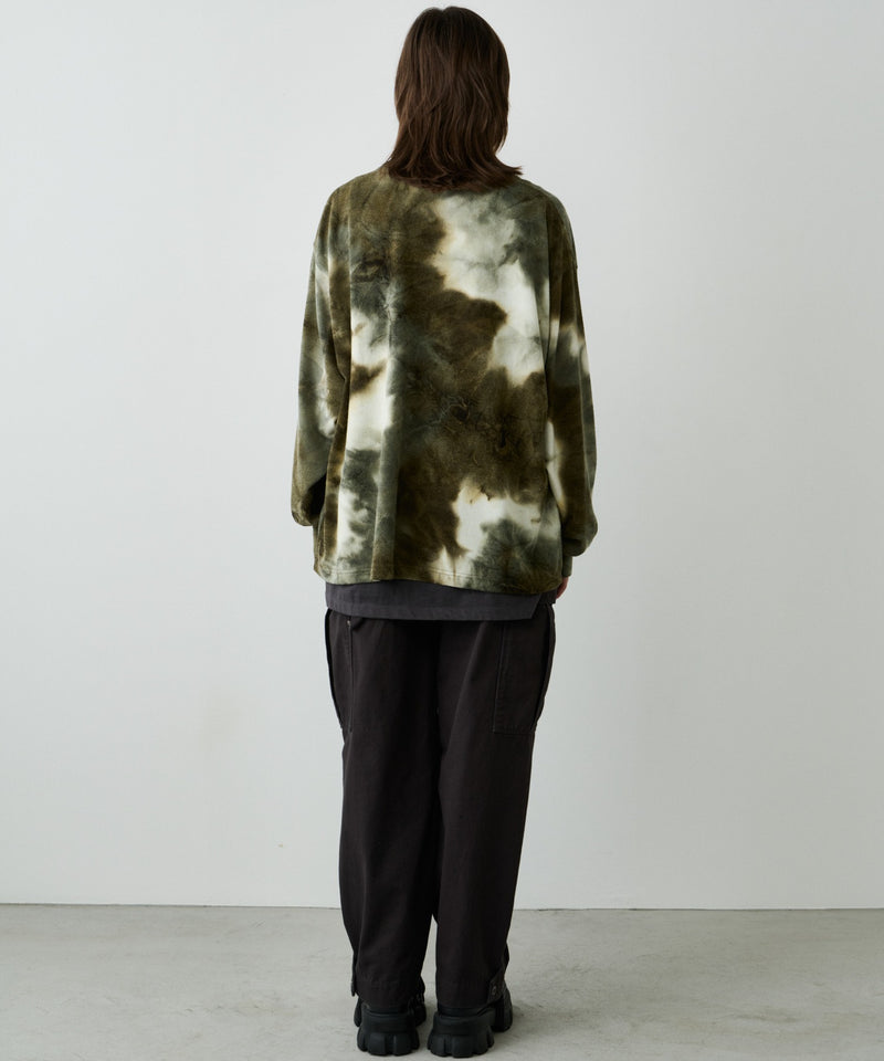 【予約】AFF AIVER　ムラ染めニットL/S TEE