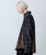 【一部予約】AIVER　グラデーションブリーチオンブレチェックシャツ