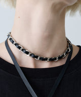 【ONLINE STORE先行予約】AFF AIVER　編み込みチェーンチョーカーネックレス　MADE IN JAPAN