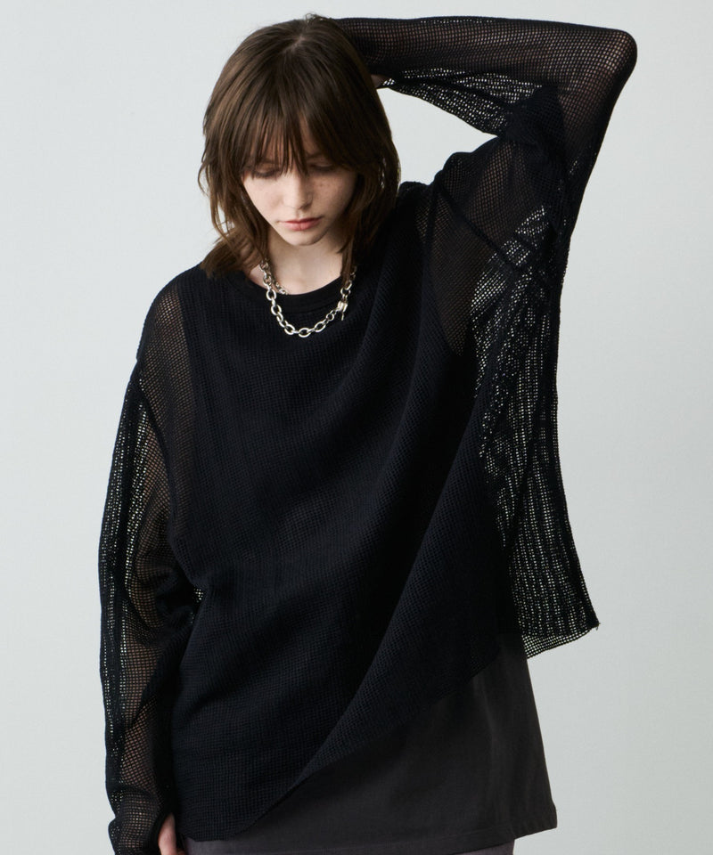 【予約】AFF AIVER　カットオフメッシュプルオーバー