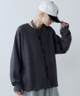 【ONLINE STORE先行予約】AFF AIVER　16/-ウォッシュ天竺ワイドスリーブL/S TEE